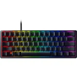 Razer Huntsman Mini 60% Clicky Optical-Mechanical Switches Doubleshot PBT Keycaps Detachable USB-C Cable (Purple Switch) - Black
