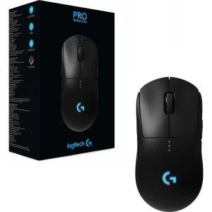 Logitech NEW G PRO Wireless HERO 25K Sensor 25,600 DPI RGB Ultra Lightweight 4-8 Programmable Buttons Long Battery Life PC & Mac , Black