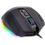 Redragon M801 Gaming Mouse, RGB PC Gaming Mouse MMO with 9 Programmable Buttons Macro Recording, 12400 DPI, Fire Button for Gaming Windows Computer - Wired, Black - Image 2