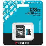 Kingston 128GB microSDXC Canvas Go Plus 200MB/s Read UHS-I C10 U3, V30 Memory Card