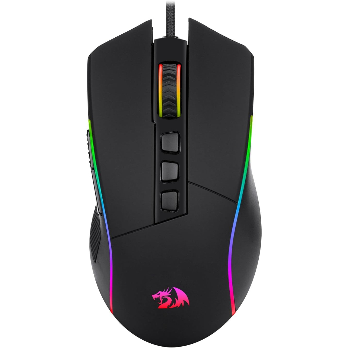 51Lul0pVNZL._AC_SL1500_ Redragon Gaming Mouse, Wired Gaming Mouse 16,000 DPI Opitacl Sensor, Mouse with Fire Button, Macro Editing Programmable RGB Ergonomic Mouse for Laptap/PC/Mac - Image 1