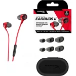 HyperX Cloud Earbuds II Gaming Headphones w/ Built-in Mic & Mobile Multifunction Button - Red