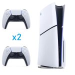 PLAYSTATION 5 SLIM ULTRA-HIGH SPEED SSD AND 1TB STORAGE SLIM DISK EDITION WITH 4K-TV GAMING with Extra DualSense Controller