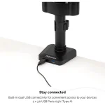 Fellowes Platinum Series Adjustable Triple Monitor Arm , Black - Image 3