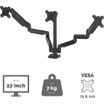 Fellowes Platinum Series Adjustable Triple Monitor Arm , Black - Image 5