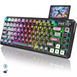Redragon K708MC RGB Flekact Pro Tri-Mode 75% Hot-Swappable Wireless Mechanical Keyboard with LCD Display (Sunuo Switch)
