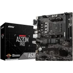 MSI A520M PRO Gaming AMD A520 (Ryzen AM4) Micro ATX Motherboard with M.2 Slot USB 3.2 Gen 2 Type-A