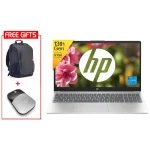 HP Laptop 15-fd0242ne (2024) NEW 13th Gen Intel Core i5 10-Cores Slim Design w/ Backlit Keyboard (Customized) Bundle ((HP BackPack + HP Z3700 Mouse)) - Silver