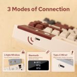 EPOMAKER DynaTab75 Wireless Gaming Keyboard with Slot for iPad Tablet, Hot-swap Gasket Mechanical Keyboard, 2.4G/USB-C/BT5.0 Creamy Keyboard, RGB, Fast Charge Flamingo Switch - Image 2