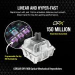 CORSAIR K70 RGB TKL – Champion Series Tenkeyless Optical-Mechanical Gaming Keyboard - OPX RGB Optical- Mechanical Keyswitches,LINEAR & HYPER-FAST Black - Image 7