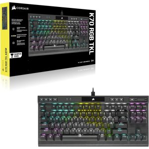 Corsair K70 RGB TKL  Champion Series Mechanical Gaming Keyboard Claviers Gaming Mécaniques- Cherry MX Silent RGB RED LINEAR & QUIET