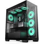 DeepCool CG580 4F Panoramic ATX Mid-Tower Case 4x Pre Installed Fans Single Chamber, Support Back Connectors & Up to 2x 360mm Radiators, Front 2x USB3.0 , Black