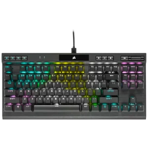 CORSAIR K70 RGB TKL – Champion Series Tenkeyless Optical-Mechanical Gaming Keyboard - OPX RGB Optical- Mechanical Keyswitches,LINEAR & HYPER-FAST Black