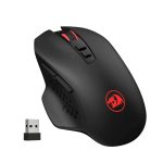 Redragon M656 Gainer Wireless Gaming Mouse, 4000 DPI 2.4Ghz Wireless Mouse w/ 5 DPI Levels, 7 Macro Buttons, Red LED Backlit & Pro Software/Drive Supported, for PC/Mac/Laptop