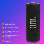 JBL Flip 7 Portable Bluetooth 5.4 Speaker, 25 W RMS for Woofer, 10 W RMS for Tweeter, Lossless Audio Playback, Waterproof, Dustproof, & Drop-Proof 16Hrs of Playtime , Black - Image 5