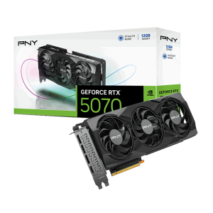 PNY NVIDIA GeForce RTX™ 5070 OC Triple Fan, Graphics Card (12GB GDDR7, 192-bit, SFF-Ready, PCIe® 5.0, HDMI®/DP 2.1, 2.4-Slot, NVIDIA Blackwell Architecture, DLSS 4