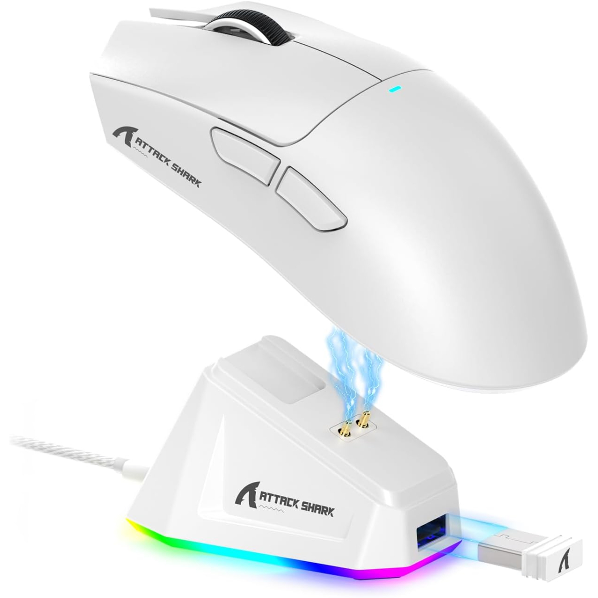 LG	ATTACK SHARK X11 Lightweight Wireless Gaming Mouse with RGB Charging Dock,Tri-Mode-2.4G/USB-C Wired/BT,22K DPI,Optical Sensor,HUYU Switch, 5 programmable Buttons for PC/Mac(White) |	X11	|