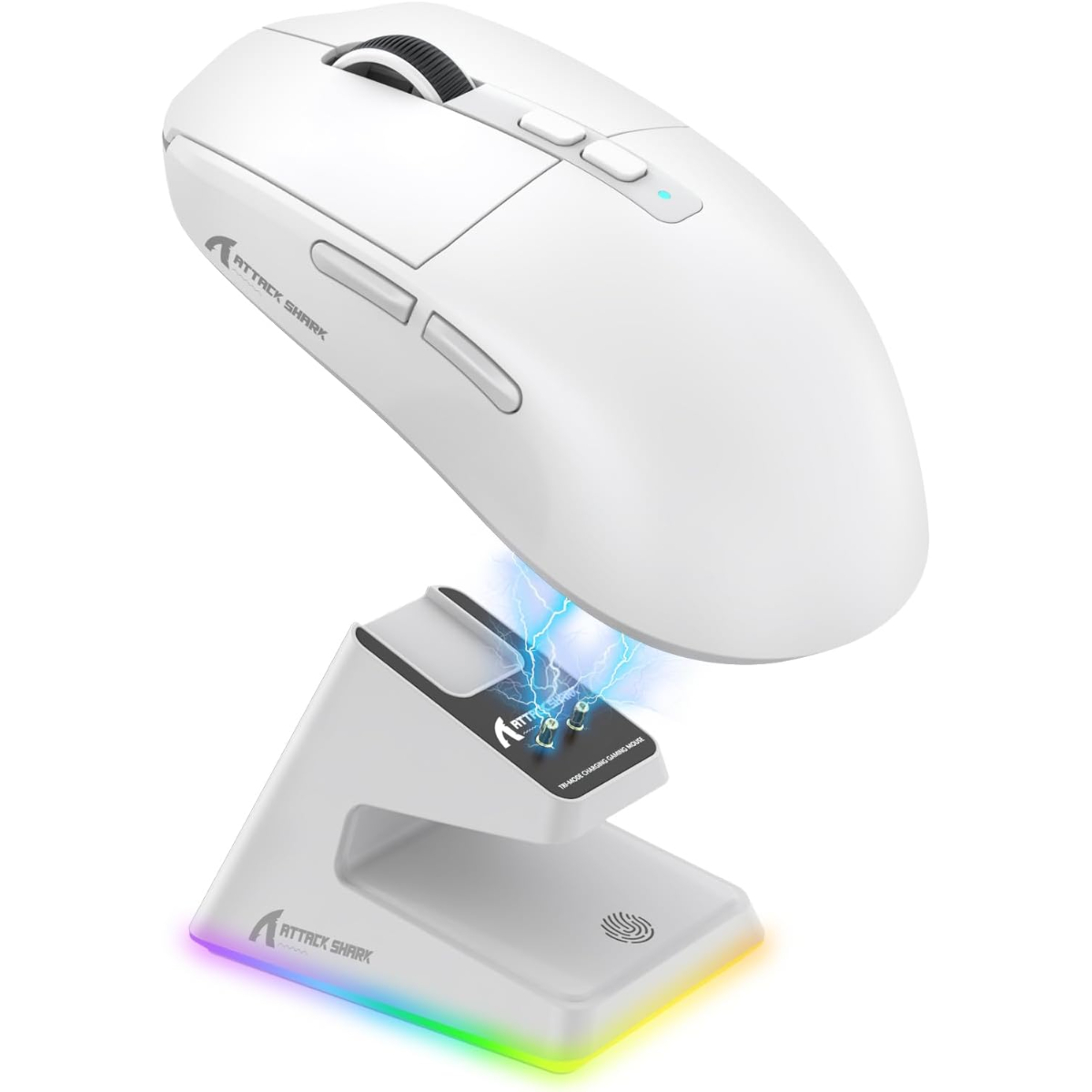 LG	ATTACK SHARK X6 Lightweight Wireless Gaming Mouse with RGB Backlight Charging Base,Tri-Mode Wired/2.4GHz/BT5.2,26K DPI, PAW3395 Optical Sensor,HUANO Switch,5programmable Buttons,PC/Mac(White) |	X6	|