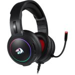 Redragon H270 RGB Gaming Headset with Microphone, Wired, Compatible with Xbox One, Nintendo Switch, PS4, PS5, PC, Laptops and Nintendo Switch (Black)