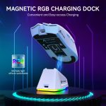 ATTACK SHARK X11 Lightweight Wireless Gaming Mouse with RGB Charging Dock,Tri-Mode-2.4G/USB-C Wired/BT,22K DPI,Optical Sensor,HUYU Switch, 5 programmable Buttons for PC/Mac(White) - Image 5