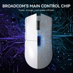 ATTACK SHARK X11 Lightweight Wireless Gaming Mouse with RGB Charging Dock,Tri-Mode-2.4G/USB-C Wired/BT,22K DPI,Optical Sensor,HUYU Switch, 5 programmable Buttons for PC/Mac(White) - Image 3