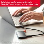 SanDisk 1TB Portable SSD - Up to 800MB/s, USB-C, USB 3.2 Gen 2, Updated Firmware - External Solid State Drive -1T00-G26 - Image 6