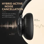 Anker soundcore Life Q30, Hybrid Active Noise Cancelling Headphones with Multiple Modes, Hi-Res Sound, Custom EQ via App, 50H Playtime, Comfortable Fit, Bluetooth, Multipoint Connection - Black - Image 2