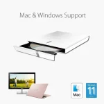 ASUS Lite External DVD Drive Read & Writer USB 2.0 For Windows & Mac OS - White - Image 2