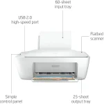 HP DeskJet 2320 All-in-One Printer, Color, Printer for Home, Print, copy, scan, Scan to PDF , White - Image 6