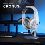 Redragon H211 Cronus White Wired Gaming Headset, Stereo Surround Sound, Noise-Canceling Microphone, Dynamic RGB Backlight, 40 mm Drivers, Over-Ear Headphones Works for PC/PS5/XBOX/NS - Image 2