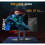 DAHUA LM25-E241A 25” IPS Full HD up to 320Hz 1ms Ultra-Thin 95% DCI-P3 300nits Adaptive Sync Hight Adjustable Stand w/ 2x Display Port & 2x HDMI 2.1 Interface , Black