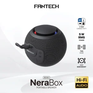 FANTECH BS161 Portable BT Wireless Speaker TWS 4-Way Connectivity TF Card Party Use Hands-Free Call RGB Mini Deep Bass Speakers