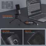 FIFINE USB Microphone, Metal Condenser Recording Microphone for MAC OS, Windows, Cardioid Laptop Mic for Recording Vocals, Voice Overs, Streaming, Meeting and YouTube Videos - Image 5