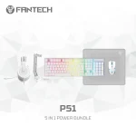 FANTECH P51 5-IN-1 COMBO Keyboard+ Mouse + Mousepad + Headset + Headset stand WHITE