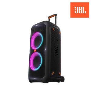 JBL Partybox 310 Portable Party Speaker 240W Output Power 2x 6.5" Woofers & Two 2.5" Tweeters Up to 18 Hours of Play Time USB Playback & Device Charging, Wheels & Telescoping Handle, IPX4 Splashproof - Black