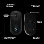 Logitech G PRO 2 Lightspeed Wireless Gaming Mouse, Right- or Left-Handed Mouse with up to 4 Customizable and Switchable Magnetic Side Buttons, 32K DPI Sensor, USB-C Charging, for PC/Mac - Black - Image 5