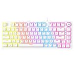 Fantech MK875V2 ATOM81 HERO Mechanical Gaming Keyboard Red Switch Soft Linear Keys For Pc & Ps4 & Ps5 Withe