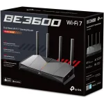 TP-Link Archer GE230 BE3600 Dual-Band Wi-Fi 7 Router, 2x 2.5G LAN Ports, Quad-Core CPU, RGB Lighting, 5GHz 2882 Mbps & 2.4GHz Wi-Fi Speed, 688 Mbps 3.6 Gbps Wi-Fi 7, Black