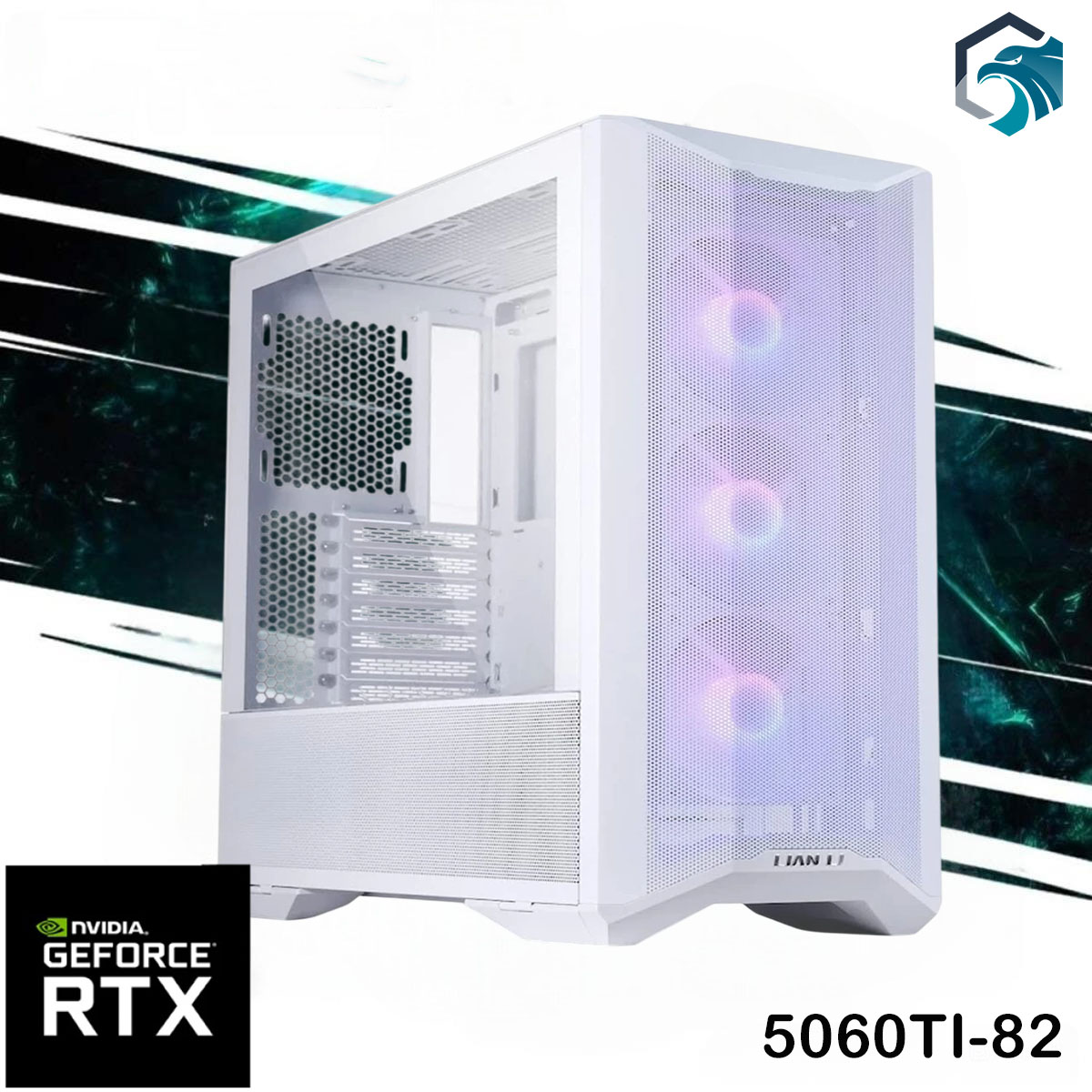 5060TI-82 EC Power 5060TI-82 Gaming PC NEW 14Gen Intel Core i5 10-Cores w/ Nvidia RTX 5060TI 8GB DDR7 & Liquid Cooler - Image 1