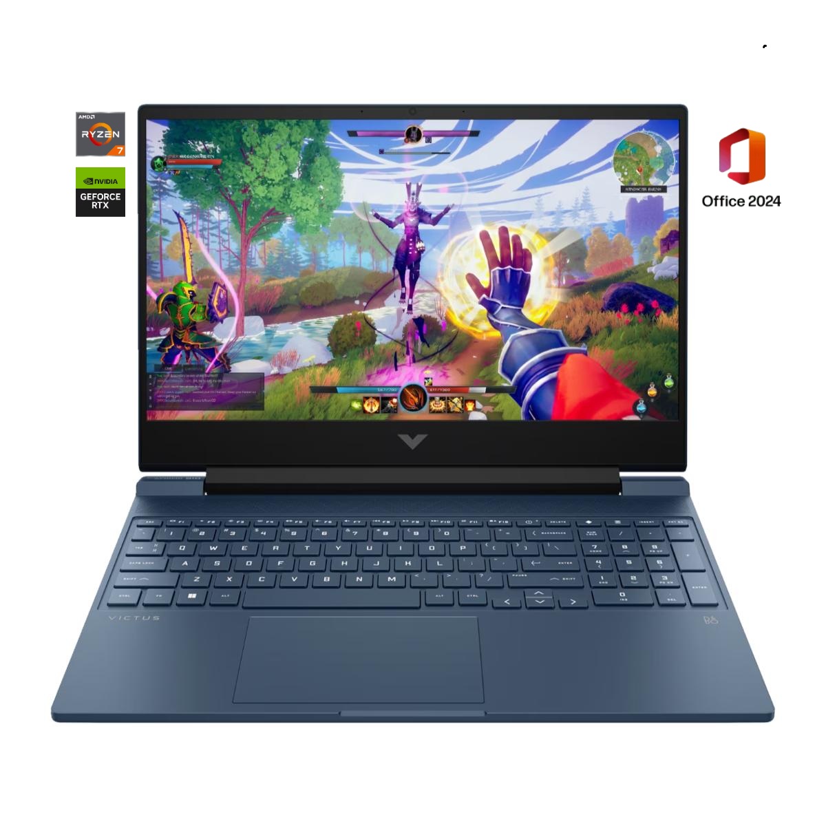 c08192495_50 (1) Victus by HP (2025) 15-fb3134ax NEW 7Gen AMD Ryzen 7 6-Cores w/ Nvidia RTX 3050 6GB & 144Hz Display - Performance Blue - Image 1